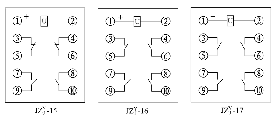 JZY-17、JZJ-17內(nèi)部接線圖