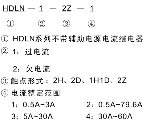 HDLN-2-2D-2型號(hào)及其含義