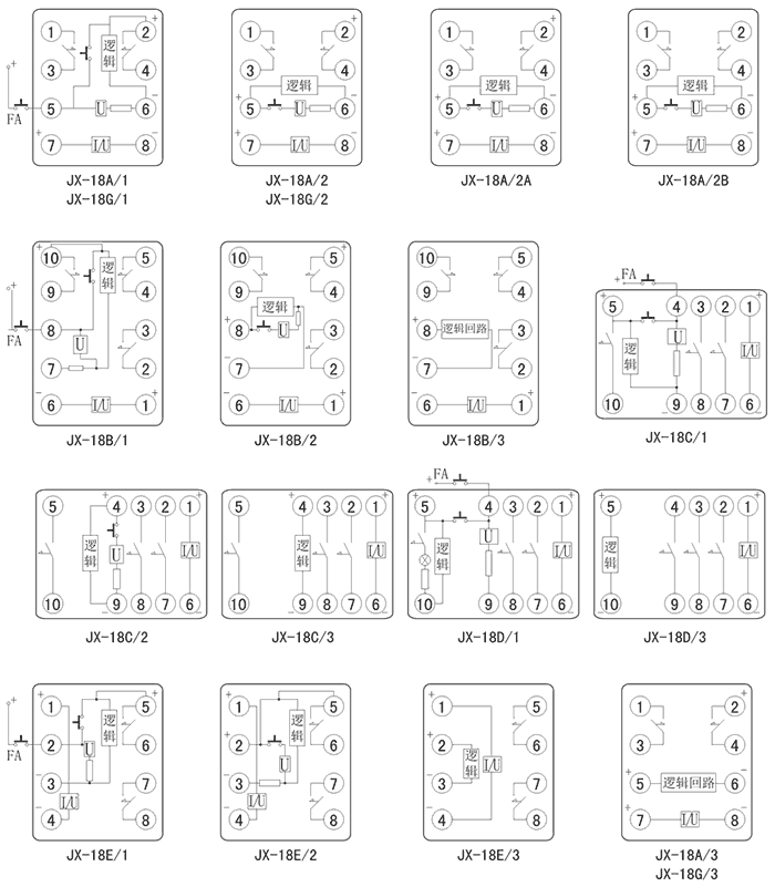 JX-18A/2內(nèi)部接線圖